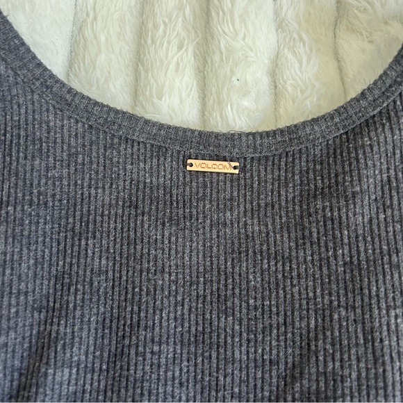 NWT Womens Volcom Small Charcoal Mini Dress With Back Cutout - Picture 10 of 11